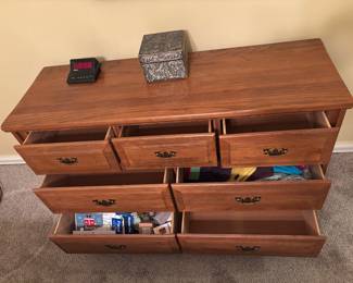 7 drawer wood dresser $ 150.00
51”w 17”d 31”t