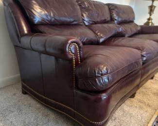 Leather sofa “ Gardberg’s” has matching recliner.  $900.00 set or $800.00 for sofa 
85”L 36”d 32”t