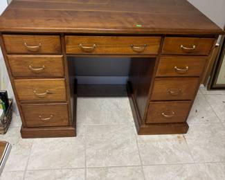 Small wood desk 9 drawers $ 125.00
44”w 23”d 30”t