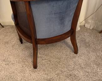 Cain back barrel chairs blue. $125.00 each
26”w 18”d 28”t