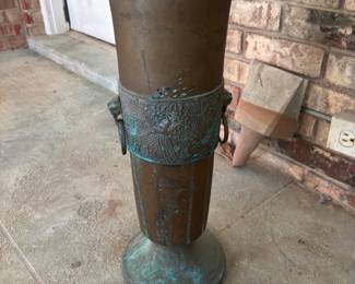 Brass and Copper umbrella stand $75.00
8”w 21”t