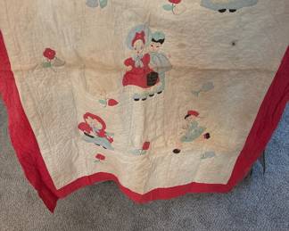 Sun bonnet Sue baby quilt ‘40’s $75.00
39”x 50”
