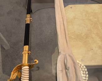 Navy Officer Ceremonial Sword/scabbard/holster/ dust cover $400.00