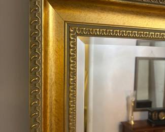 Gold framed beveled mirror $ 150.00
36.5”w 46.5”t