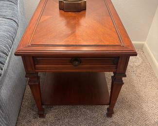 Pair of end tables by Mersman $150.00 pair.    20”w 27.5”d 21”t
