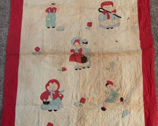 Sun bonnet Sue baby quilt ‘40’s $75.00
39”x 50”