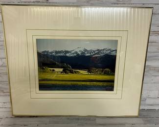Larry Harris Signed Colorado Landscape Photograph – Sangre de Cristo Mountains 33x28 Framed Print