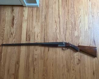Remington Arms Co. Side-by-Side 12-Gauge Shotgun – Early American Double Barrel w Damascus Pattern
