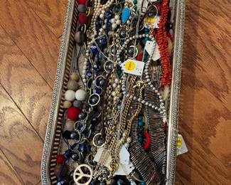 Hundreds of necklaces 