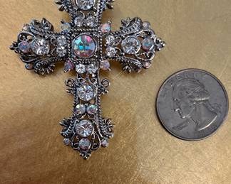 Stunning  Kirk’s Folly Vintage cross pendant