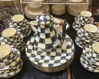 MacKenzie-Childs Enamel Black and White 