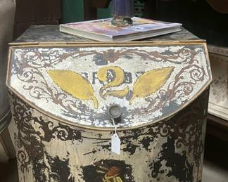 One of two tea store containers