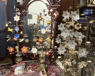 Antique altar candelabras