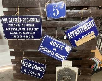 Original French signs