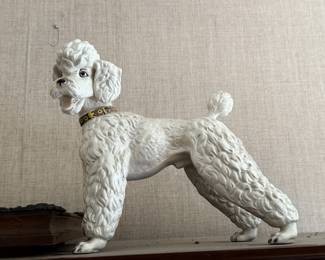 Large ceramic poodle.
