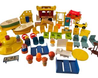 Vintage 70s 80s Playset Pieces FisherPrice, Hasbro, More