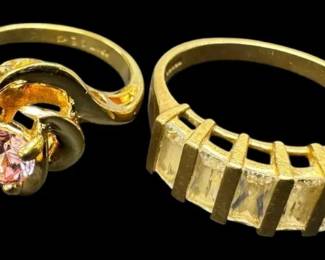 14k 18k Gold Electroplated Rings