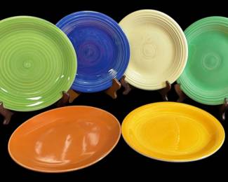 Colorful Plates including Fiestaware
