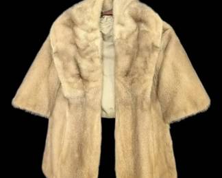 004 Azurene Natural Grey Mink Fur Shawl