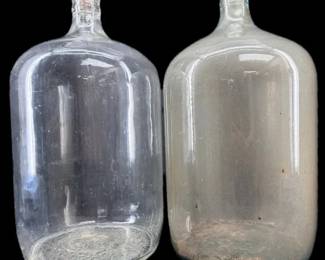 Two Vintage 5Gallon Carboy Glass Jugs