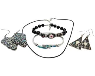 Alpaca Mexico Earrings Bracelet, With Beaded Bracelet Pandora Leather Chain With Sterling Clasp