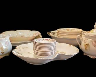 Vintage Haviland Limoges Plates, Handpainted Nippon Berry Bowl Dishes, More