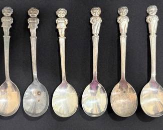 Vintage 1960s Campbells Soup Spoons Four Boy And Four Girl