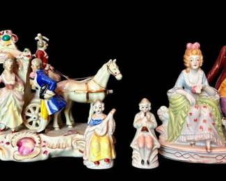 Colonial Porcelain Couples Occupied Japan