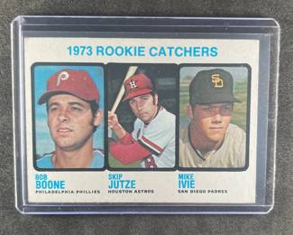 1975 Toops Baseball Cards. Rookie Catchers 613 Boone, Jutze, Ivie