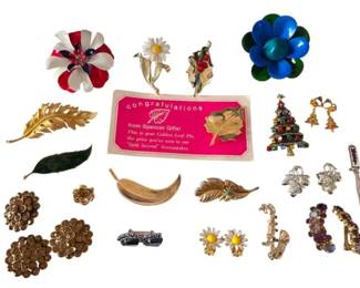 Vintage Brooches Pins Earrings