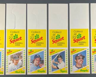 1982 Topps Squirt Baseball Cards With Tabs. Complete 22 Card Set