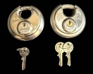 Two Metal Locks W Keys