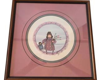 P. Buckley Moss 1988 Girl With Her Doll Signed And Numbered Print