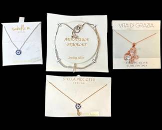 4 Sterling Silver Necklaces Stella Picciotto, Vita Di Grazia, More