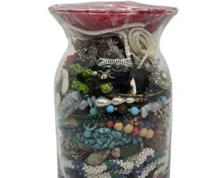 Costume Jewelry Jar Vintage, Monet, More