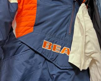 Vintage Chicago Bears Starter Pullover Jacket – 90s NFL Windbreaker, Navy & Orange Retro Style