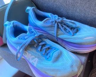 HOKA Clifton 9 Running Shoes – Sky Blue & Lavender Women’s Trainers, Cushioned Athletic Sneakers