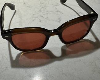 Brunello Cucinelli & Oliver Peoples Sunglasses – Brown Acetate Frame with Warm Amber Lenses