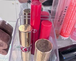designer makeup- YSL lipstick, Givenchy, red