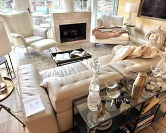 Modern Living Room with Neutral Tones and Fireplace