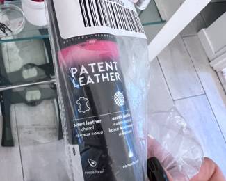 patent leather charcol- new