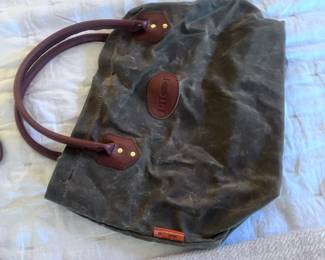 PILOT Waxed Canvas Tote Bag – Made in USA, Brown Leather Handles, Durable Heritage Field Bag