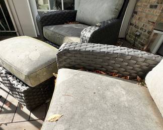 Lane Venture Outdoor Wicker Lounge Chairs with Ottomans – All-Weather Resin Weave & Cushions