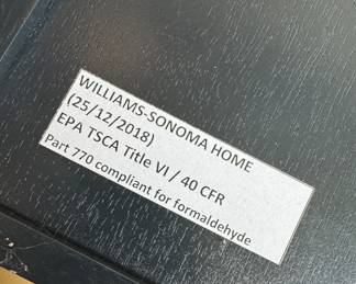 Williams-Sonoma Home Product Label – EPA TSCA Title VI Compliance Information