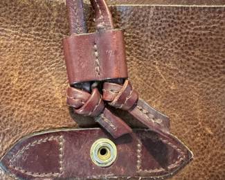 Vintage Brown Full-Grain Leather Backpack – Handcrafted Rustic Bag with Drawstring and Flap Closure