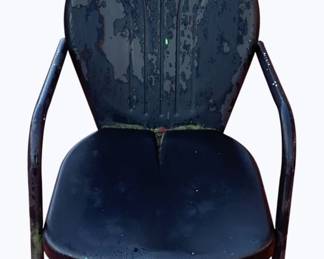 5 - Vintage Metal Outdoor Chair - 21 x 34 x 30