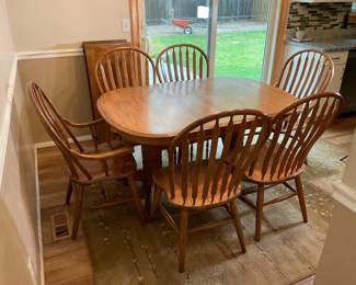 Trestle Dining table with chairs