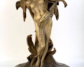 Lot #165 Goldscheider Art Nouveau Nude Vase