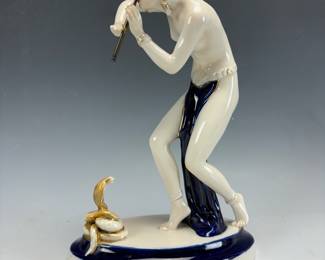 Lot # 189 Royal Dux porcelain snake charmer