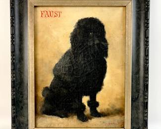 Lot# 127A Black Poodle (Faust) early painting